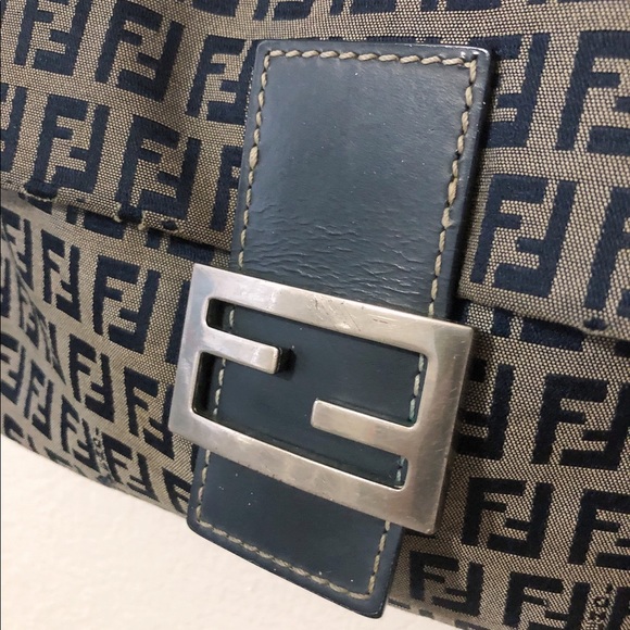 FENDI Zucchini Baguette Navy vintage bag - Picture 4 of 12